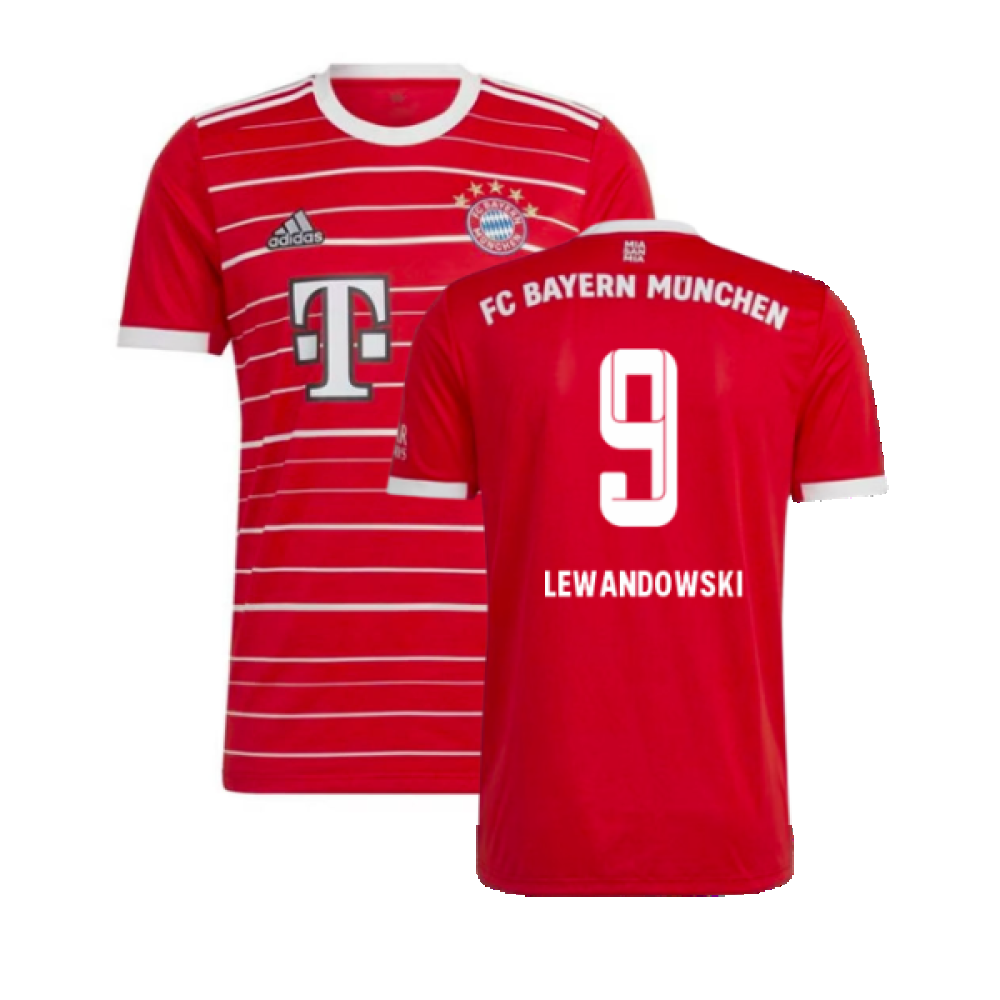 Bayern Munich 2022-23 Home Shirt (M) (LEWANDOWSKI 9) (Excellent)_0