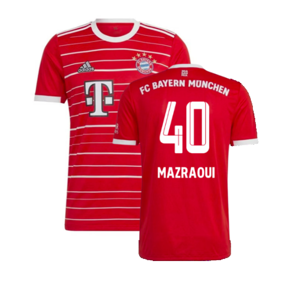 Bayern Munich 2022-23 Home Shirt (M) (MAZRAOUI 40) (Excellent)_0