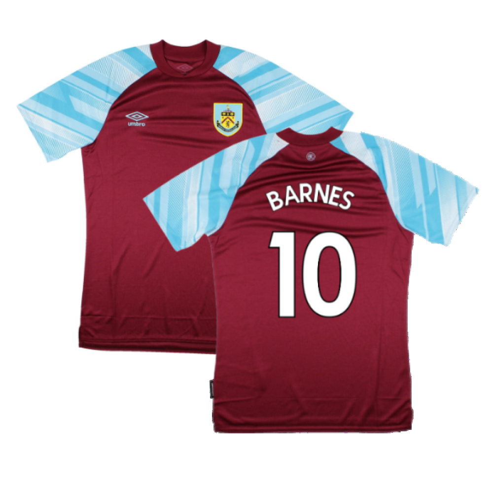 Burnley 2021-22 Home Shirt (Sponsorless) (M) (BARNES 10) (Mint)_0