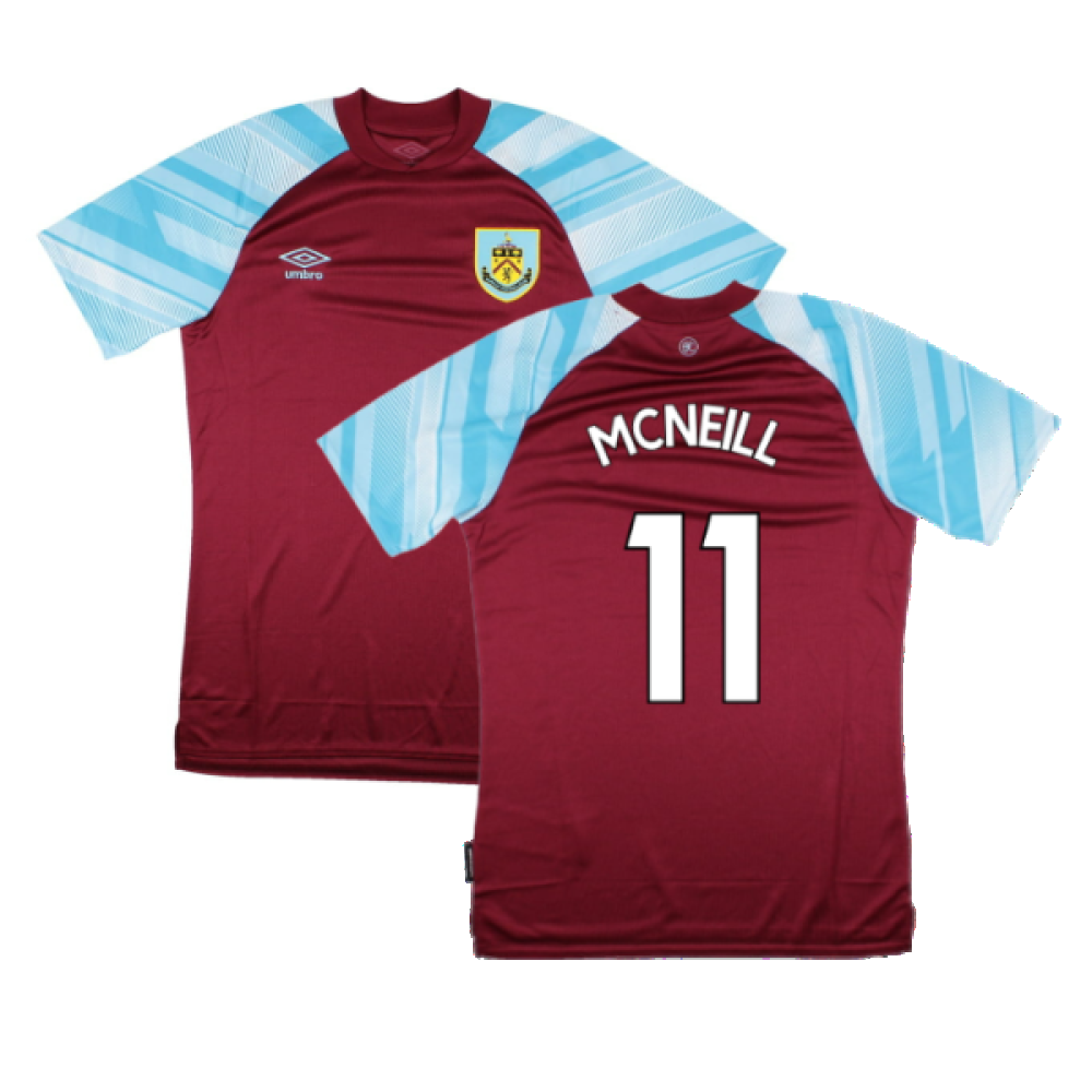 Burnley 2021-22 Home Shirt (Sponsorless) (M) (McNEILL 11) (Mint)_0