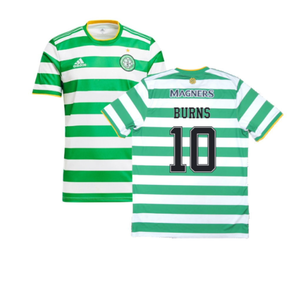 Celtic 2020-21 Home Shirt (Sponsorless) (L) (BURNS 10) (Excellent)_0