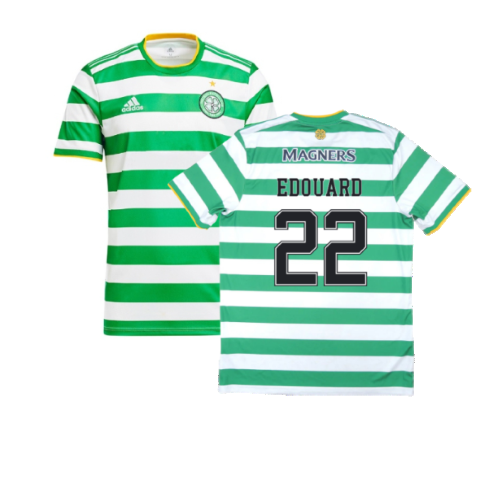 Celtic 2020-21 Home Shirt (Sponsorless) (L) (EDOUARD 22) (Excellent)_0