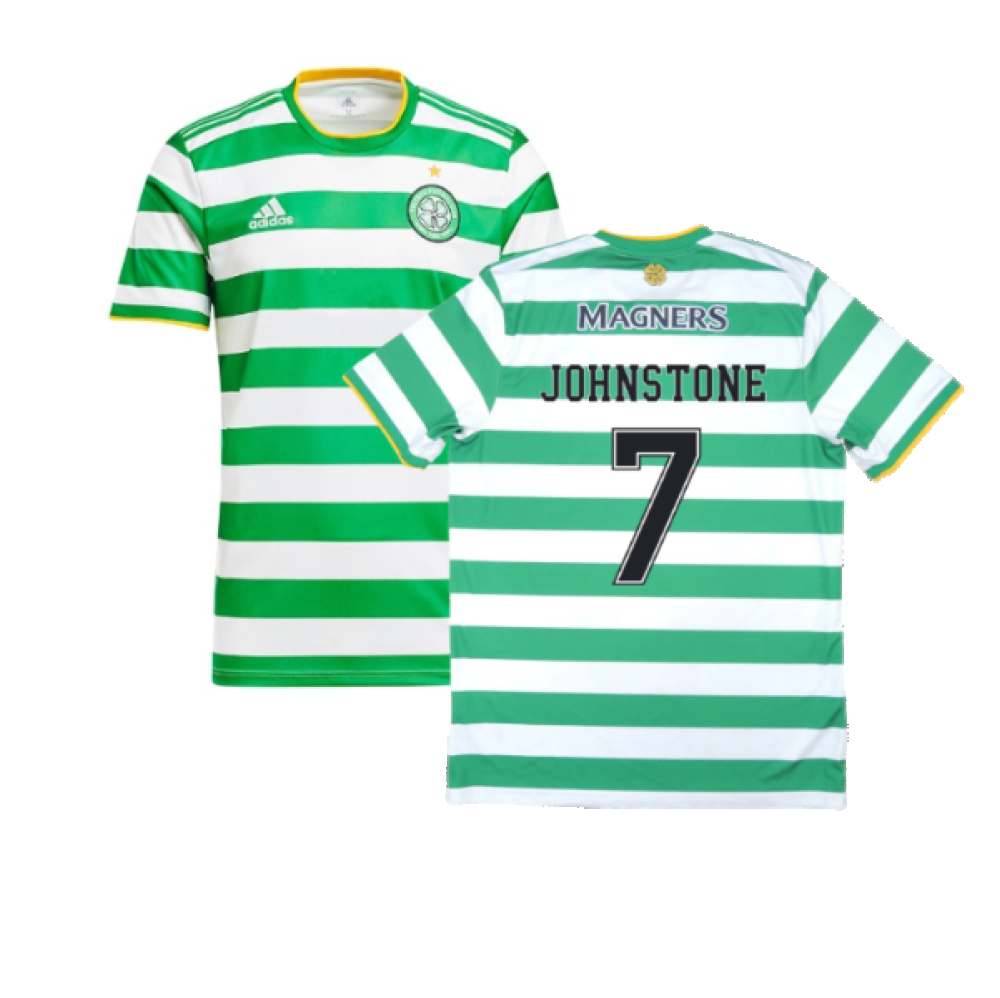 Celtic 2020-21 Home Shirt (Sponsorless) (L) (JOHNSTONE 7) (Excellent)_0