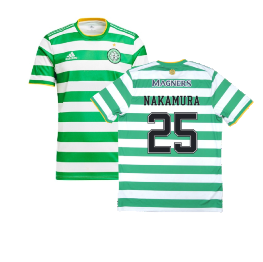 Celtic 2020-21 Home Shirt (Sponsorless) (L) (NAKAMURA 25) (Excellent)_0
