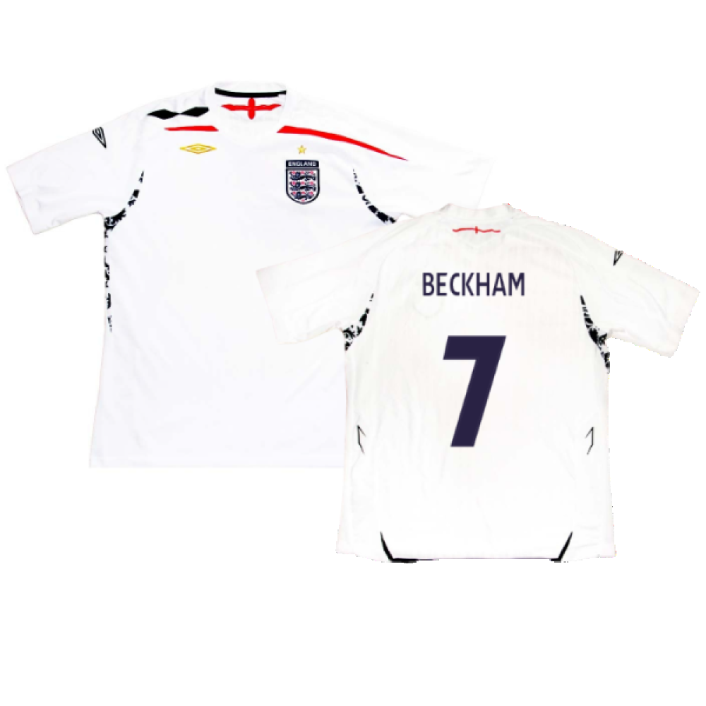 England 2007-2009 Home Shirt (XXL) (BECKHAM 7) (Fair)_0