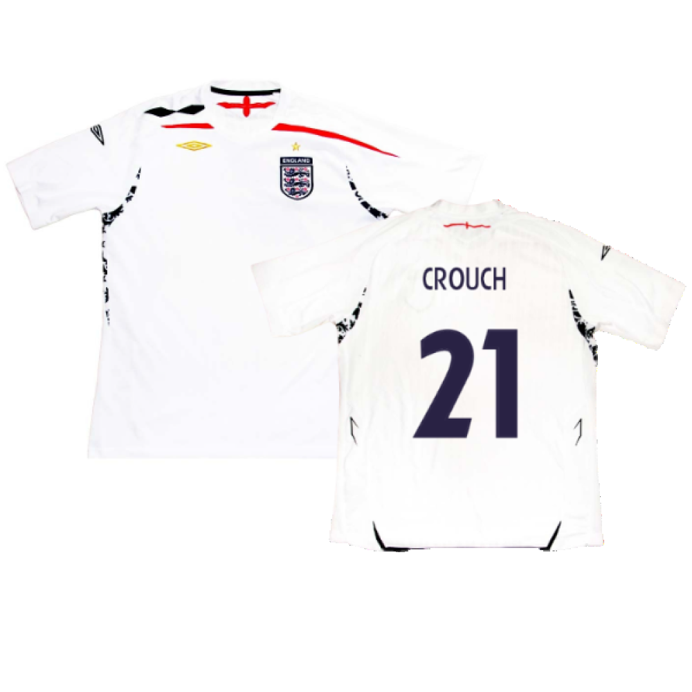 England 2007-2009 Home Shirt (XXL) (CROUCH 21) (Fair)_0
