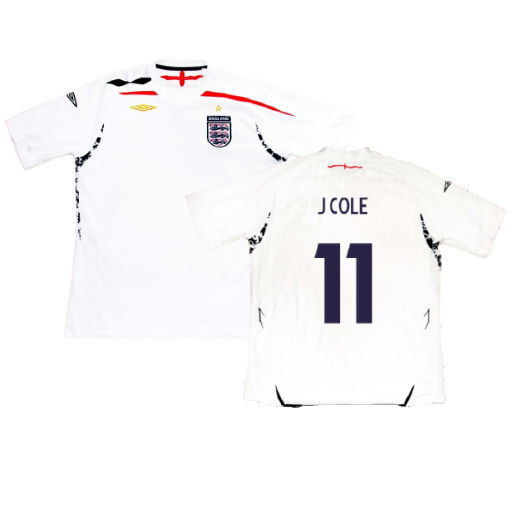 England 2007-2009 Home Shirt (XL) (J COLE 11) (Fair)_0