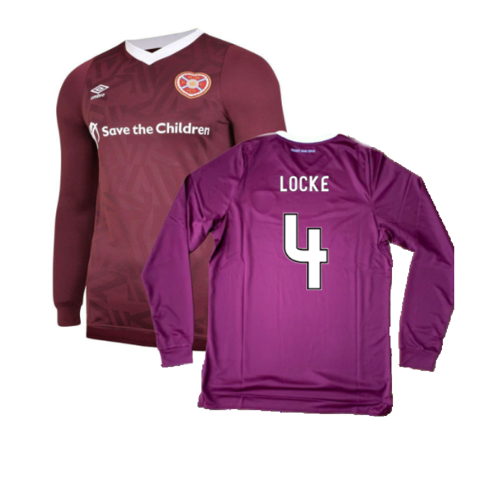 Hearts 2019-20 Long Sleeve Home Shirt (YL) (Locke 4) (BNWT)_0