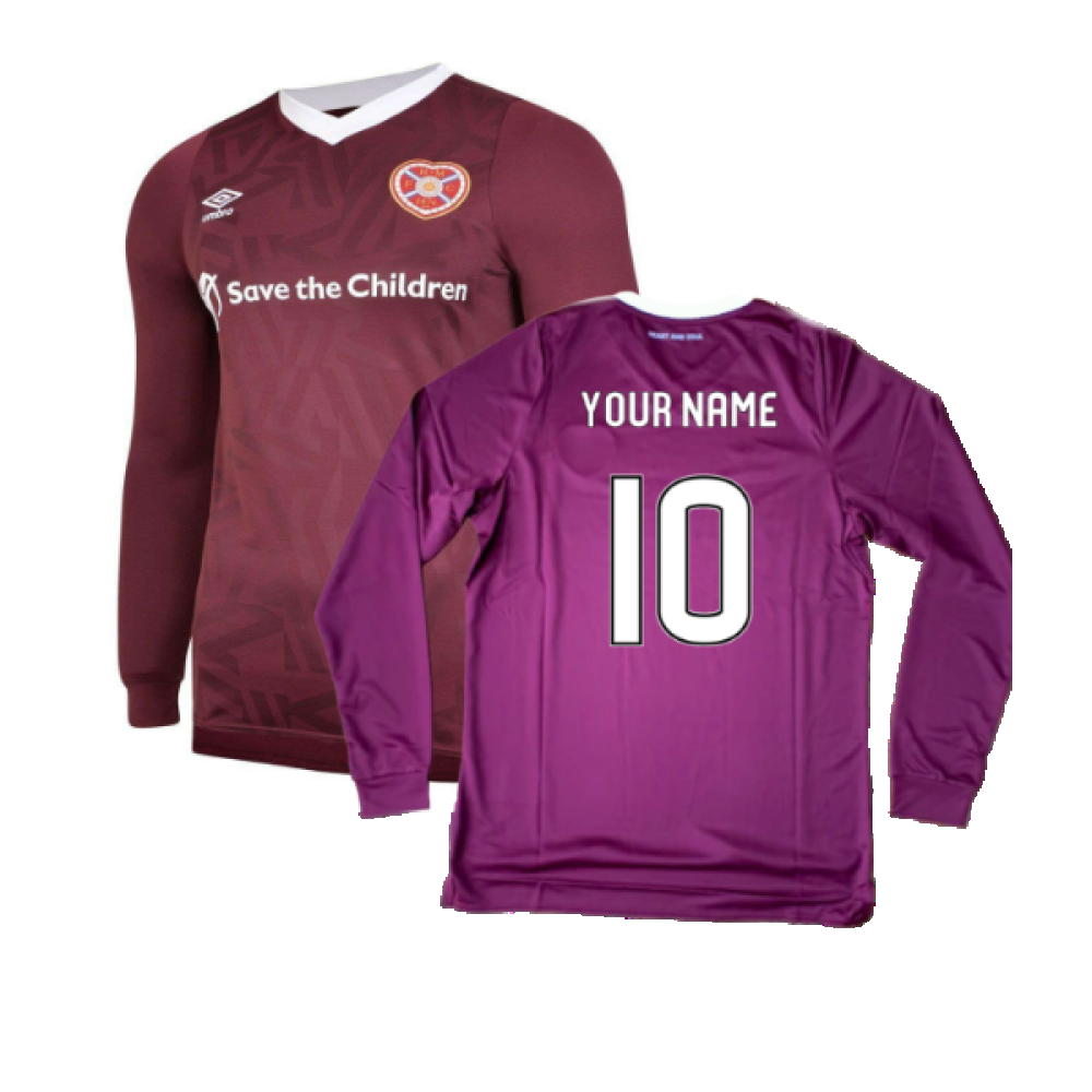 Hearts 2019-20 Long Sleeve Home Shirt (YL) (Your Name 10) (BNWT)_0