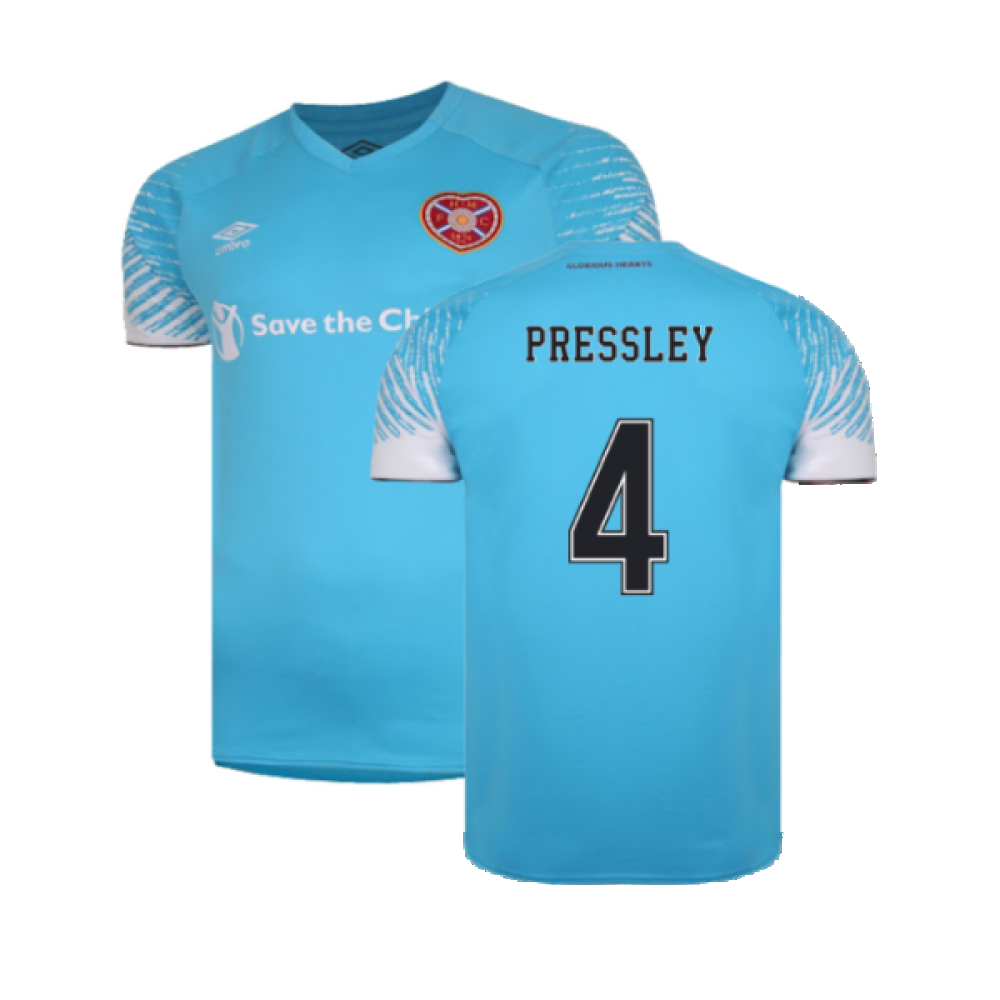 Hearts 2020-21 Away Shirt (S) (PRESSLEY 4) (Mint)_0