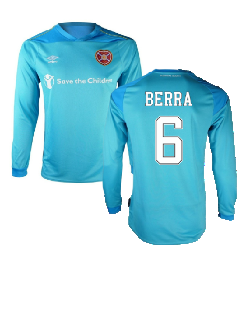 Hearts 2020-21 GK Home Long Sleeve Shirt (L) (Berra 6) (Excellent)_0