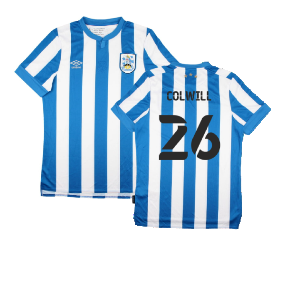 Huddersfield 2021-22 Home Shirt (Sponsorless) (M) (COLWILL 26) (Mint)_0