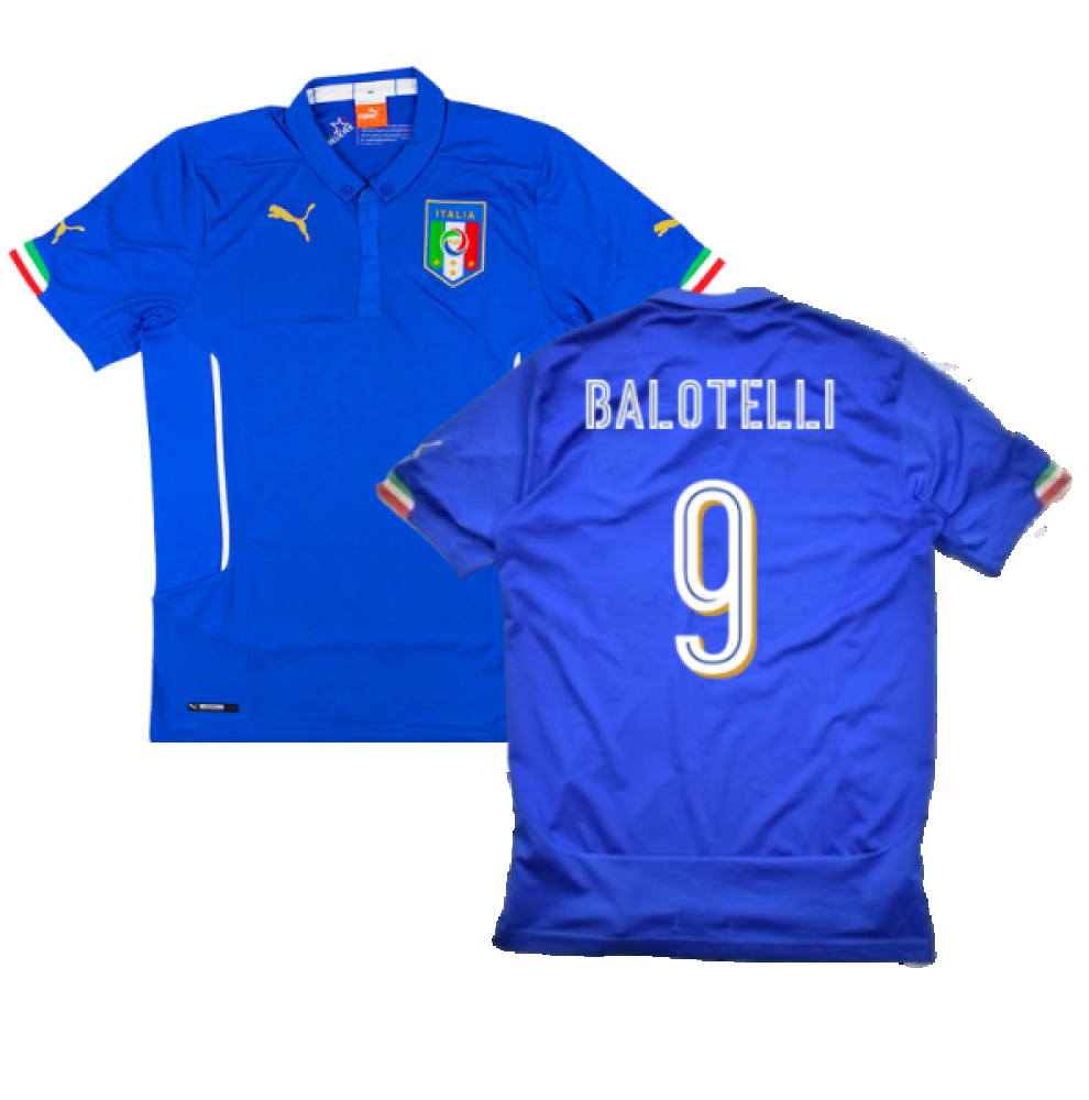 Italy 2014-16 Home (L) (BALOTELLI 9) (Very Good)_0