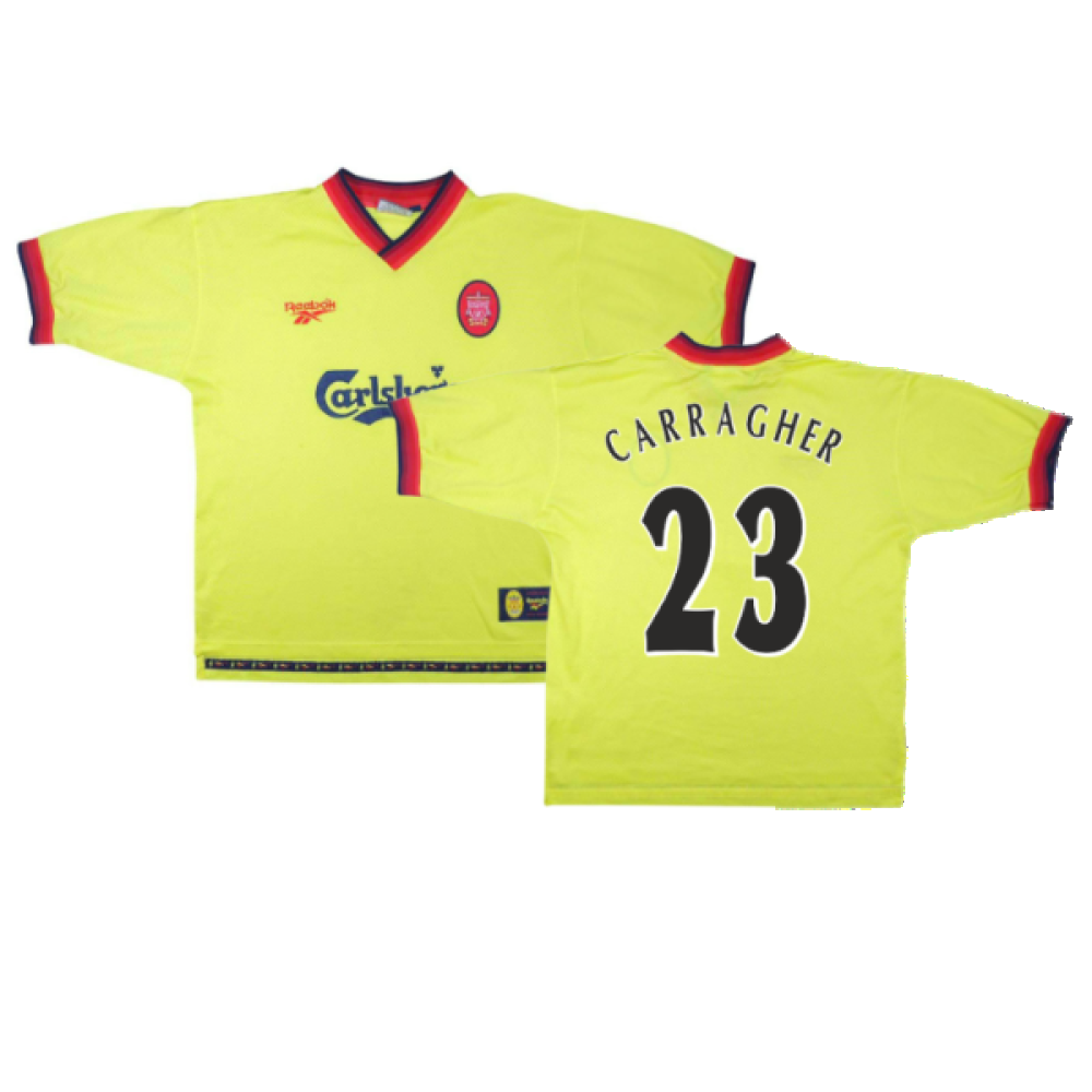 Liverpool 1997-98 Away Shirt (XXL) (CARRAGHER 23) (Excellent)_0