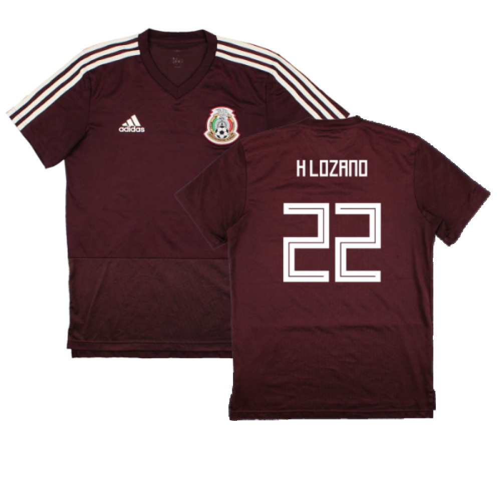 Mexico 2018-19 Adidas Training Shirt (S) (H Lozano 22) (Excellent)_0