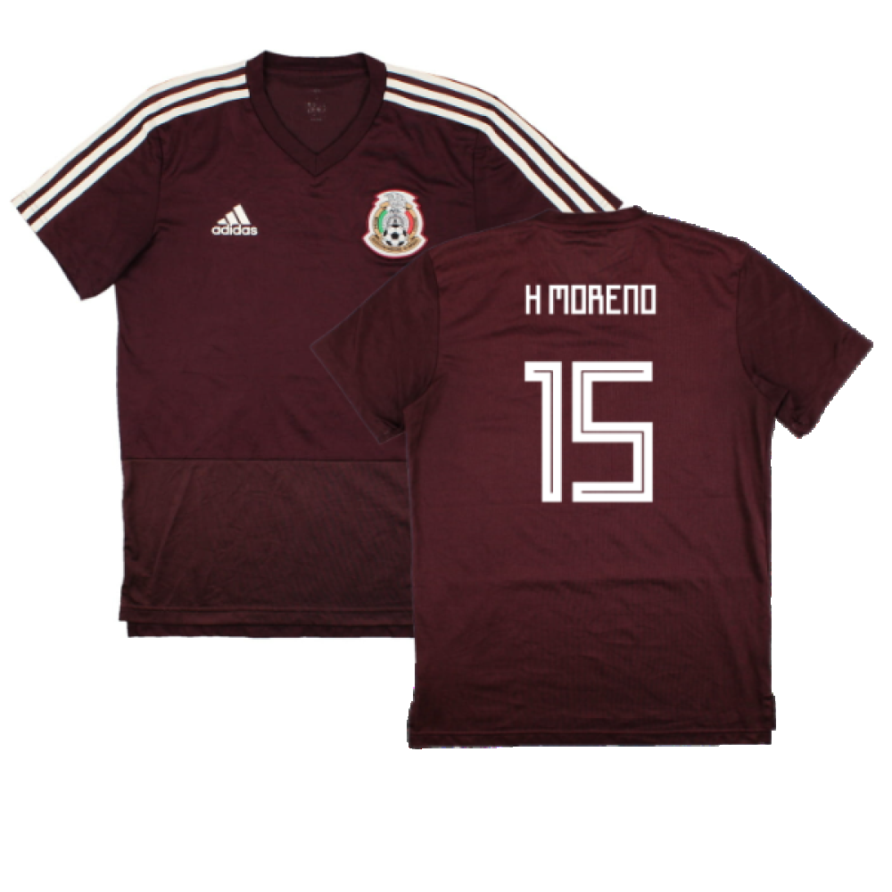 Mexico 2018-19 Adidas Training Shirt (S) (H Moreno 15) (Excellent)_0