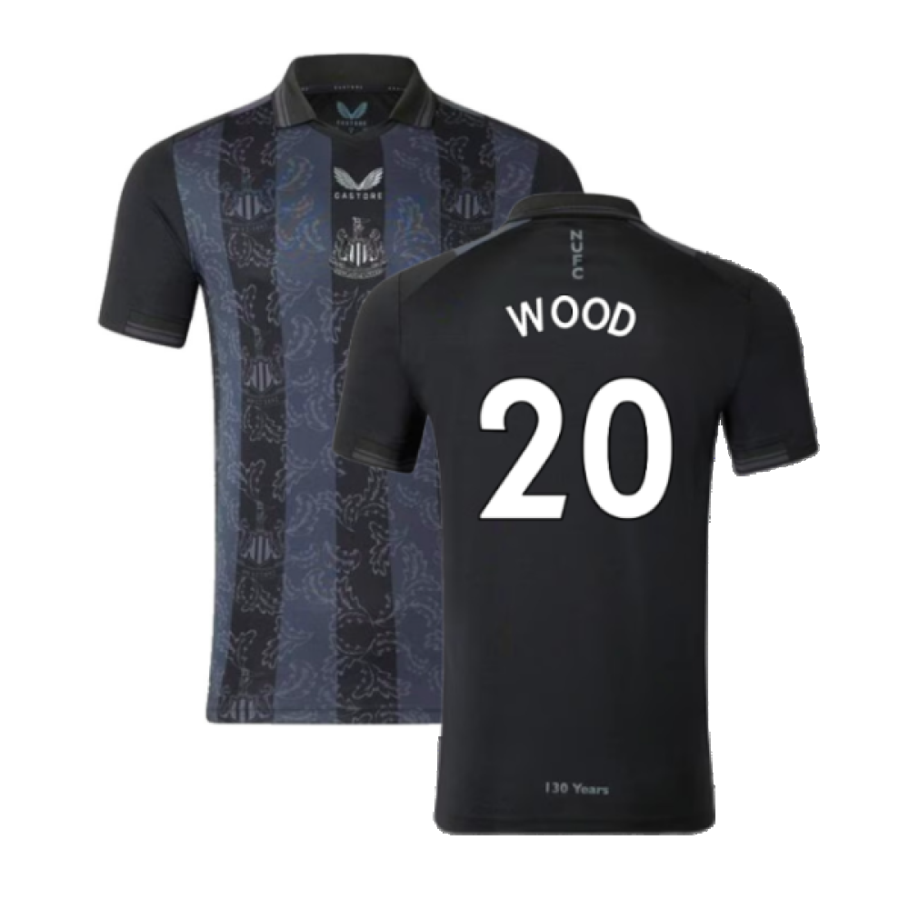 Newcastle United 2022-23 Fourth Shirt (S) (WOOD 20) (Mint)_0