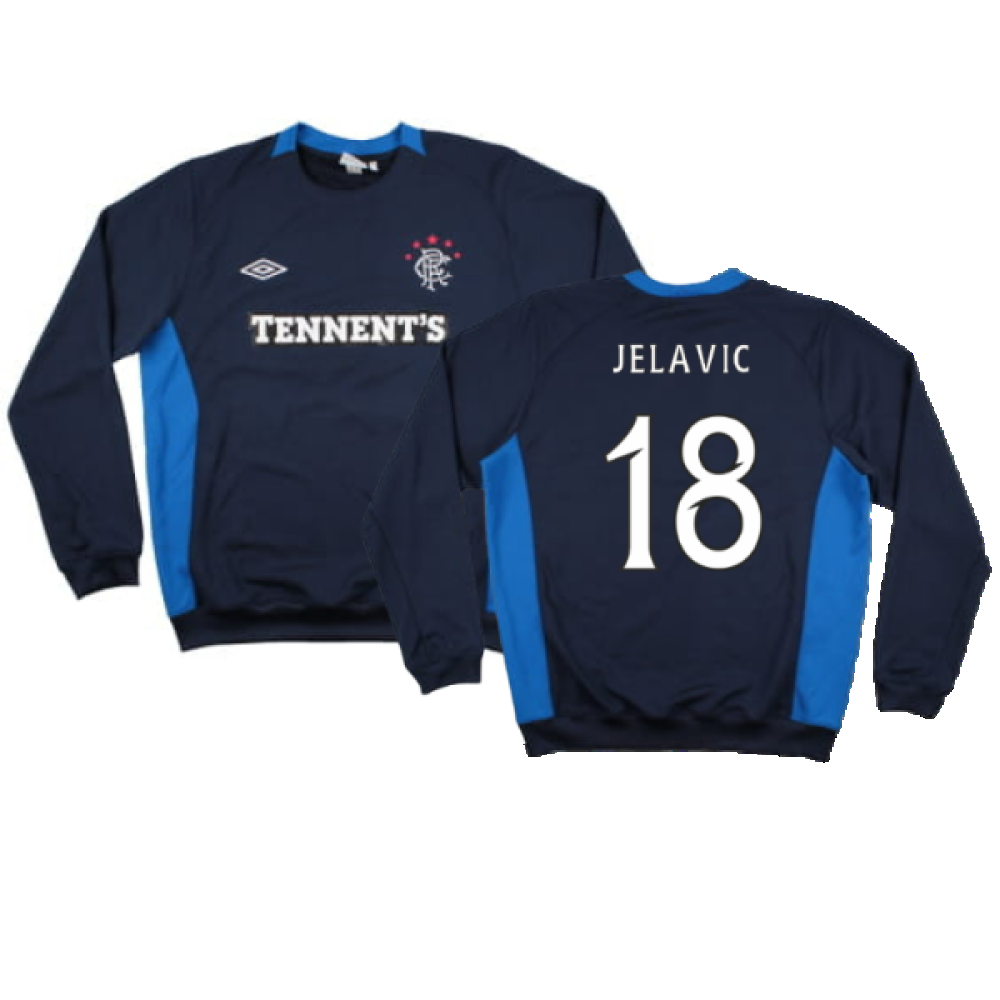 Rangers 2010-12 Long Sleeve Umbro Training Shirt (XL) (Jelavic 18) (Excellent)_0