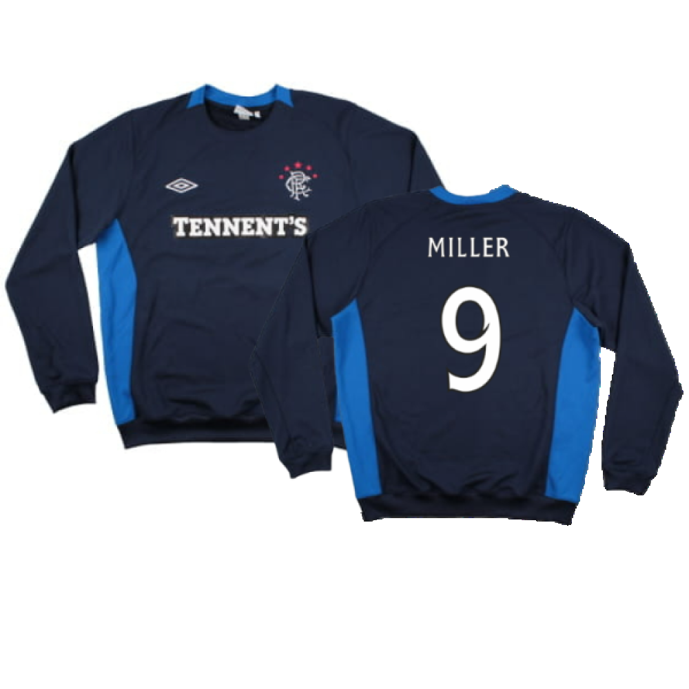 Rangers 2010-12 Long Sleeve Umbro Training Shirt (XL) (Miller 9) (Excellent)_0