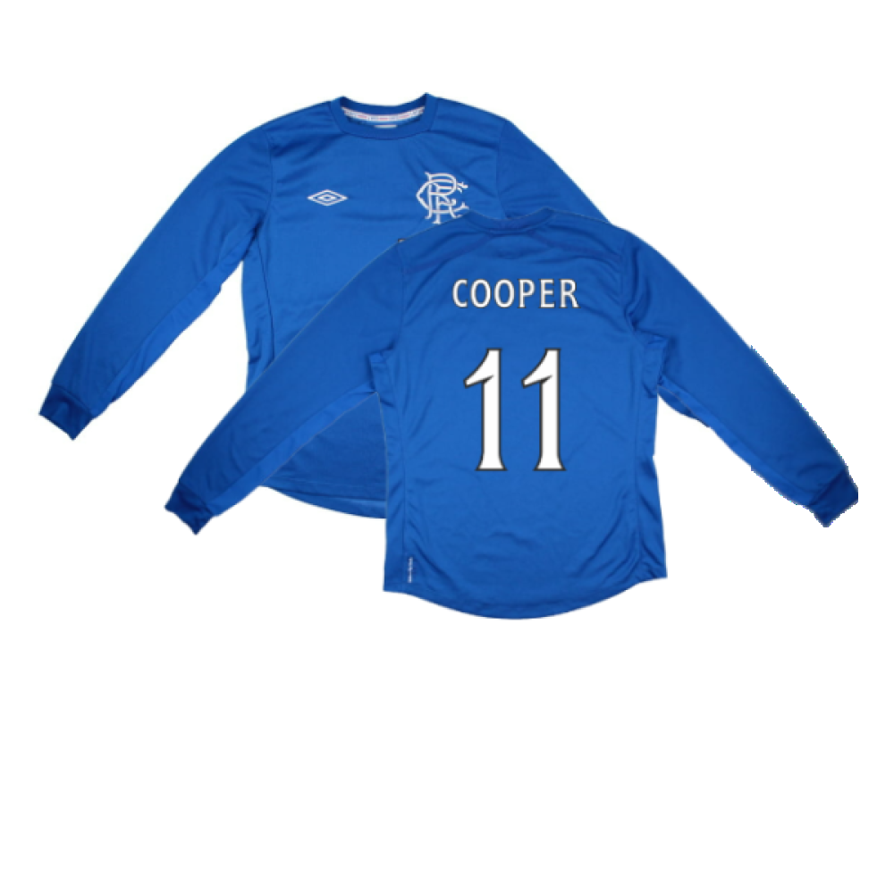 Rangers 2012-13 Long Sleeve Home Shirt (S) (COOPER 11) (Excellent)_0