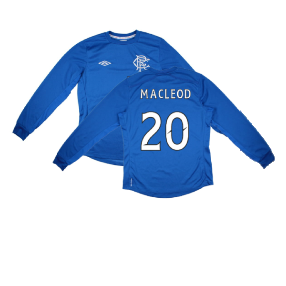 Rangers 2012-13 Long Sleeve Home Shirt (S) (Macleod 20) (Excellent)_0