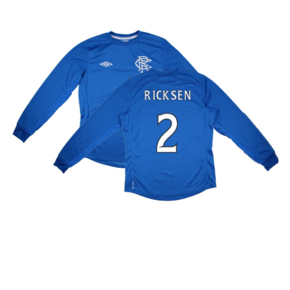 Rangers 2012-13 Long Sleeve Home Shirt (S) (RICKSEN 2) (Excellent)_0