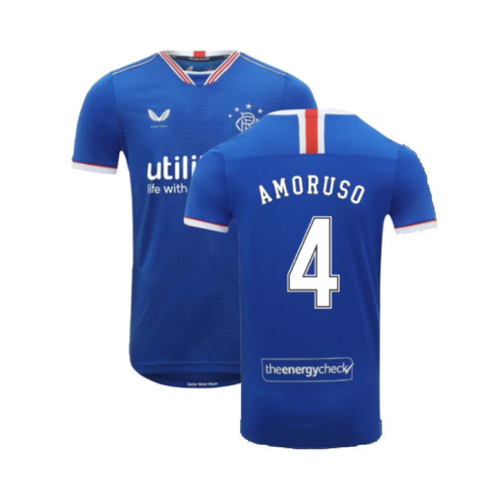 Rangers 2020-21 Home Shirt (XL) (AMORUSO 4) (Mint)_0