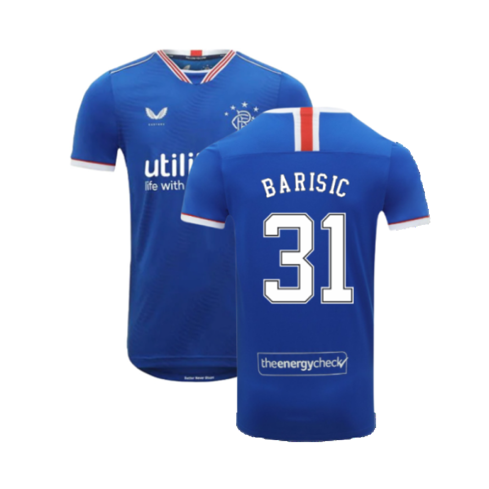 Rangers 2020-21 Home Shirt (XL) (BARISIC 31) (Mint)_0