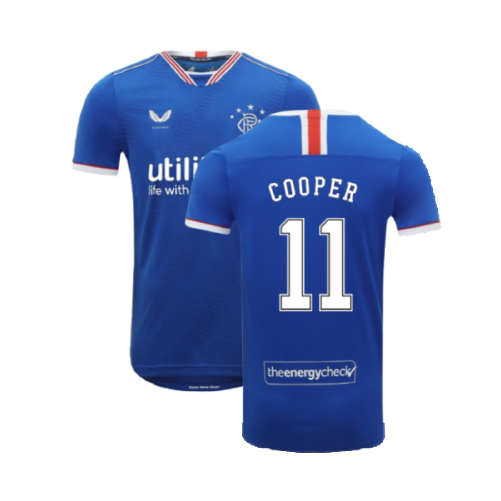 Rangers 2020-21 Home Shirt (XL) (COOPER 11) (Mint)_0