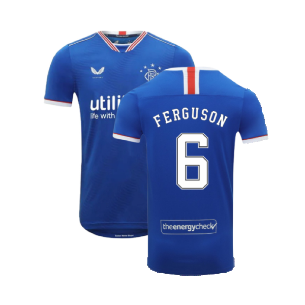 Rangers 2020-21 Home Shirt (XL) (FERGUSON 6) (Mint)_0