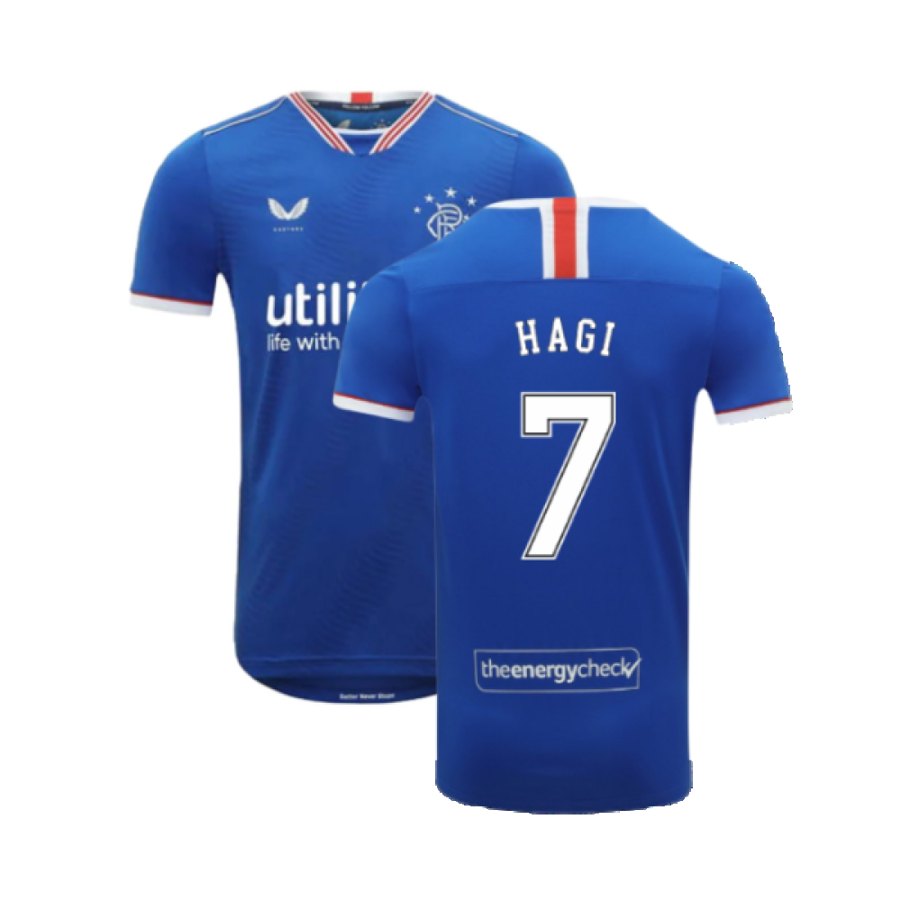Rangers 2020-21 Home Shirt (XL) (HAGI 7) (Mint)_0