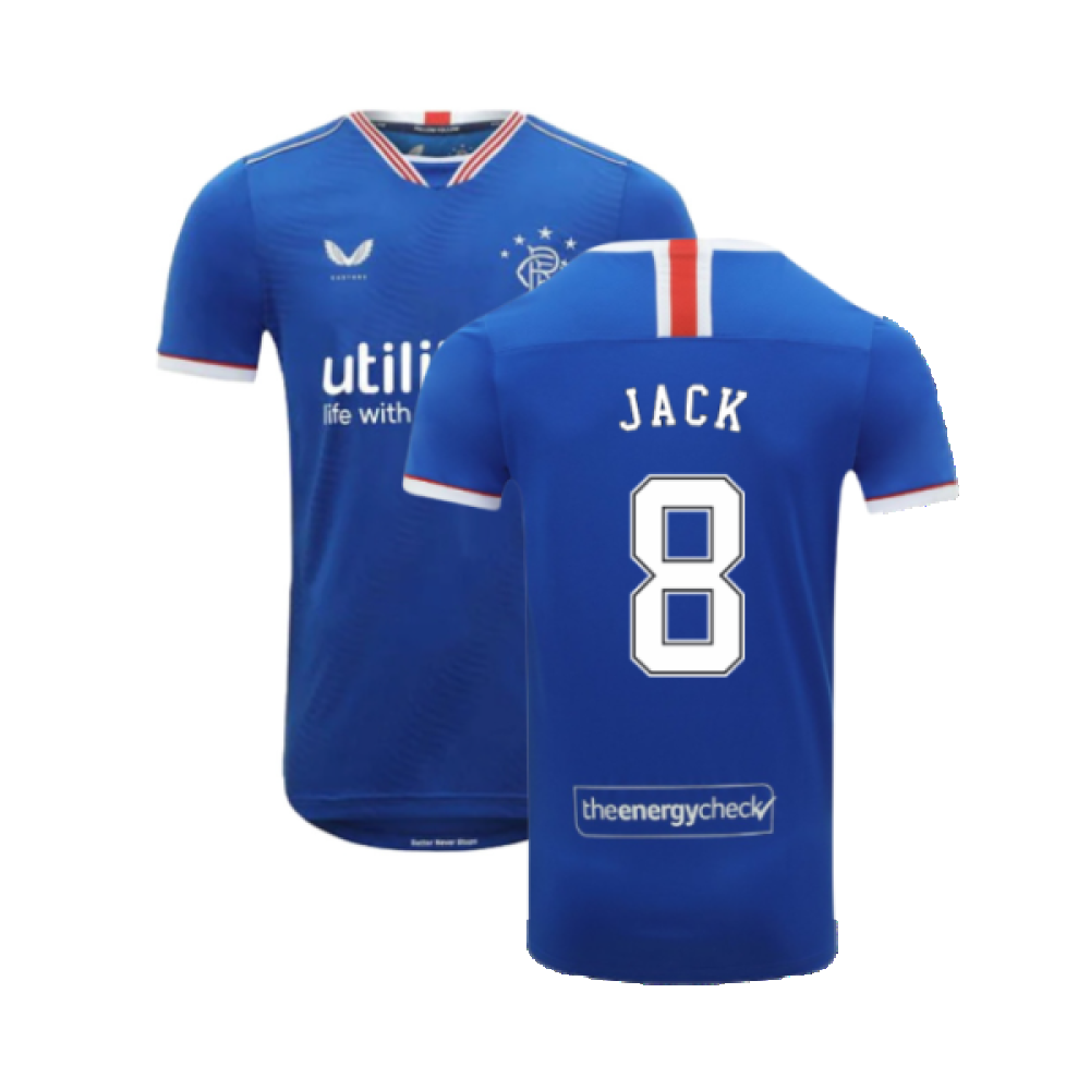Rangers 2020-21 Home Shirt (XL) (JACK 8) (Mint)_0