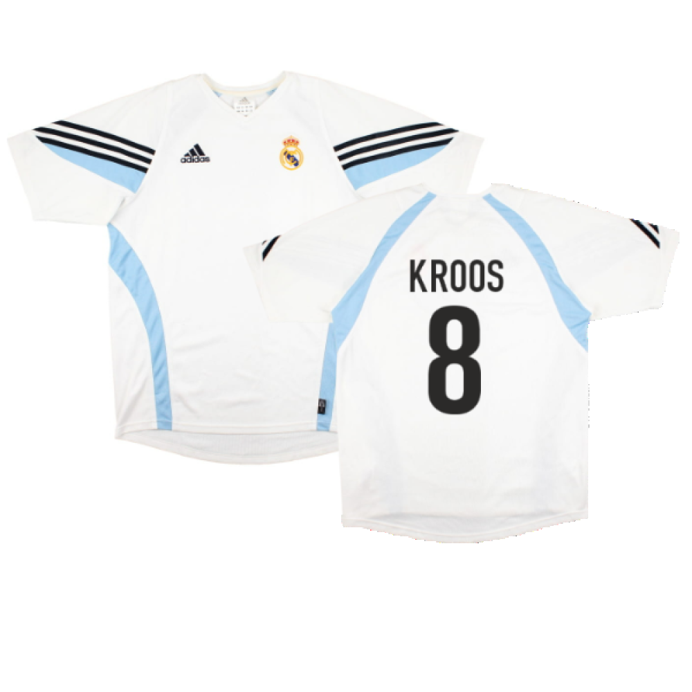 Real Madrid 2003-04 Adidas Training Shirt (L) (KROOS 8) (Excellent)_0