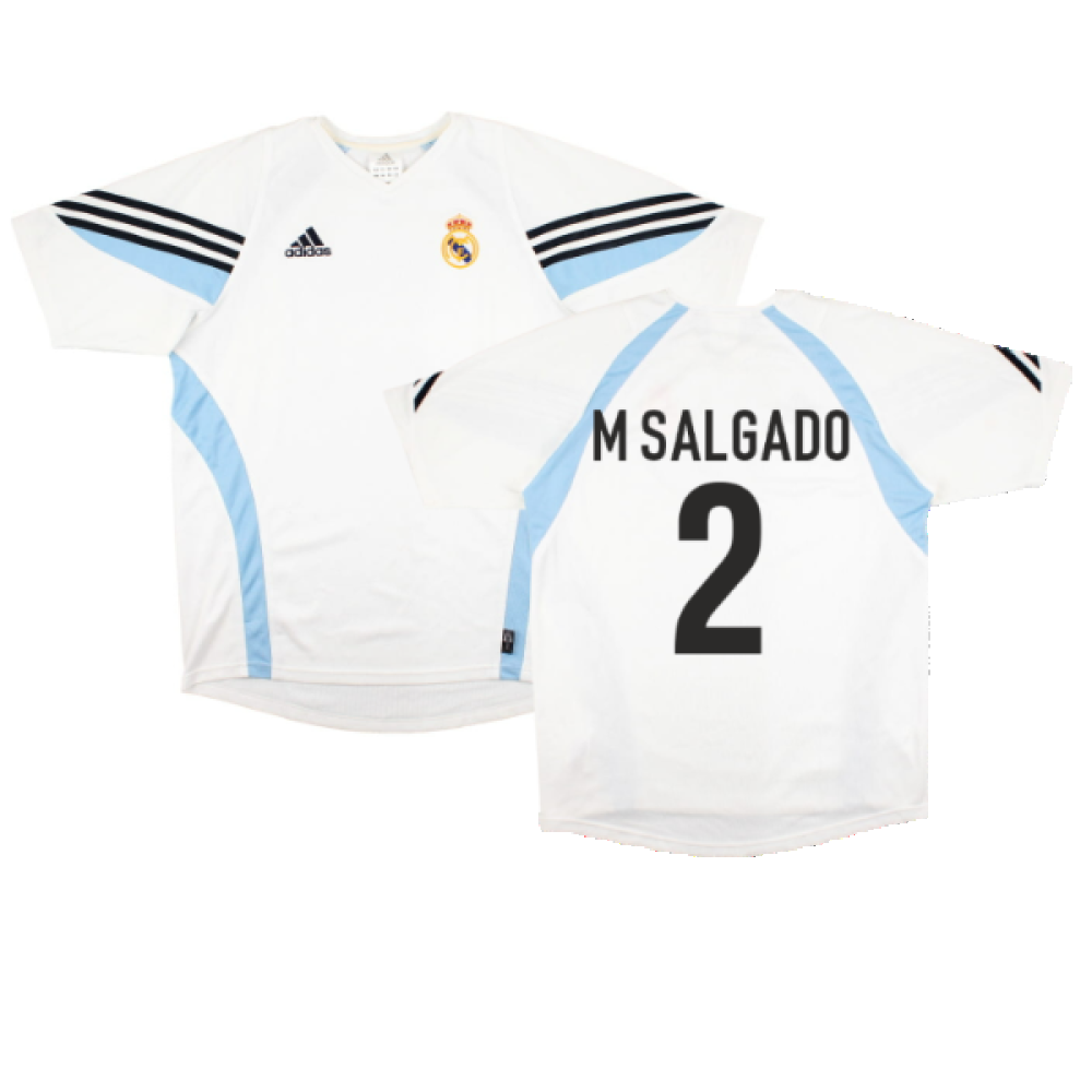 Real Madrid 2003-04 Adidas Training Shirt (L) (M Salgado 2) (Excellent)_0
