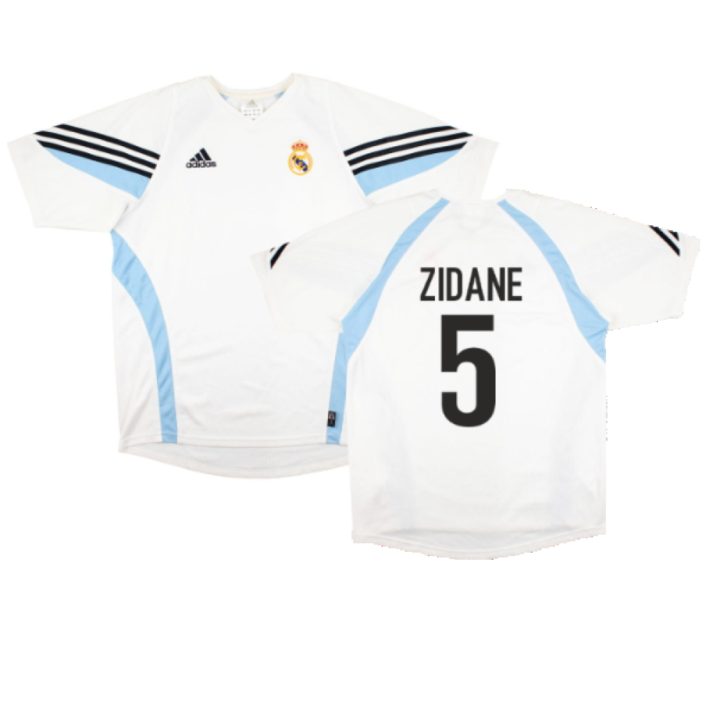 Real Madrid 2003-04 Adidas Training Shirt (L) (ZIDANE 5) (Excellent)_0