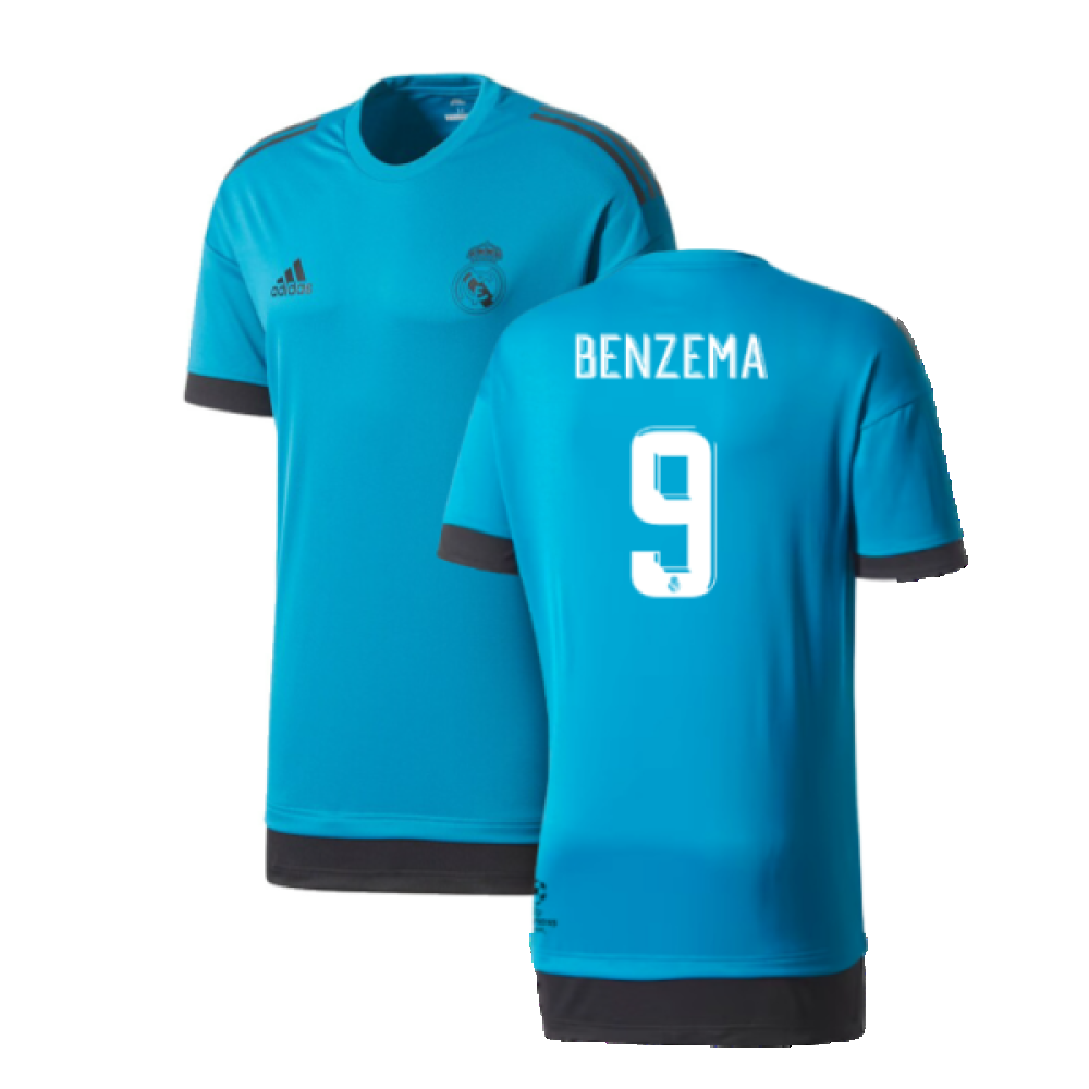 Real Madrid 2017-18 Adidas Champions League Training Shirt (2XL) (Benzema 9) (Excellent)_0