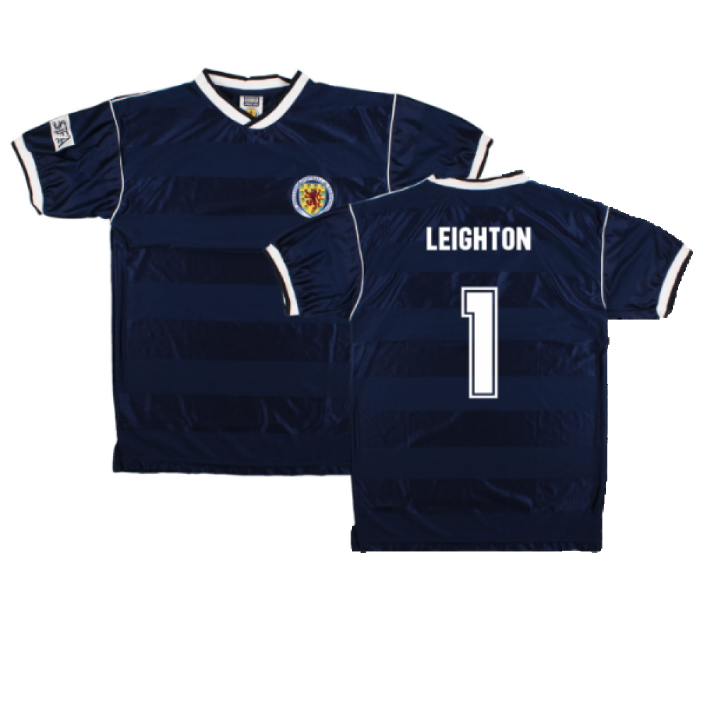Scotland 1986-88 Score Draw Retro Home Shirt (M) (Leighton 1) (Excellent)_0